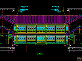 经典的四合院式办公楼CAD建筑图