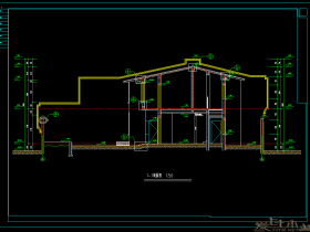 一套经典的双层现代四合院图纸