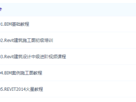 BIM初学者必学的视频教程:Revit初级+中级+施工图+BIM基础视频教程合集(5套)