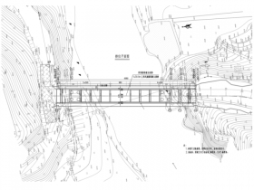 一套上承式钢筋砼现浇连续板拱桥及引道图纸