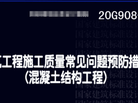 20G908-1 建筑工程施工质量常见问题预防措施(混凝土结构工程)